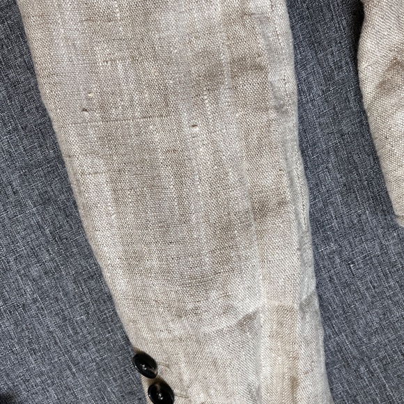 Hobbs 100% Linen Flax Blazer Jacket - Women's Size Beige - 14 UK - Picture 10 of 10